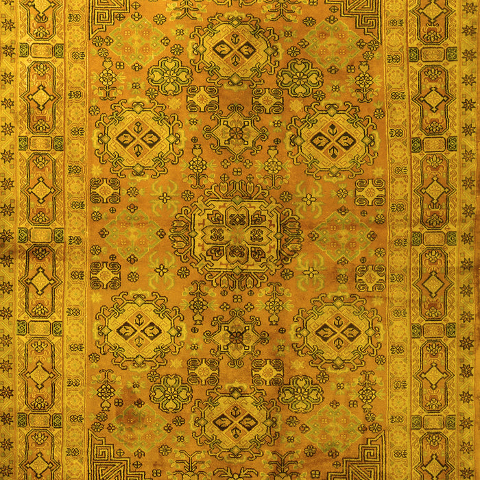 Machine Washable Persian Yellow Traditional Rug, wshtr1598yw