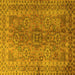 Square Persian Yellow Traditional Rug, tr1598yw