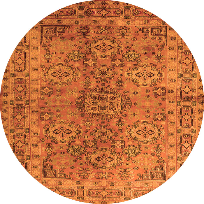 Machine Washable Persian Orange Traditional Area Rugs, wshtr1598org