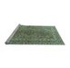 Sideview of Machine Washable Persian Light Blue Traditional Rug, wshtr1598lblu