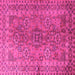 Square Persian Pink Traditional Rug, tr1598pnk