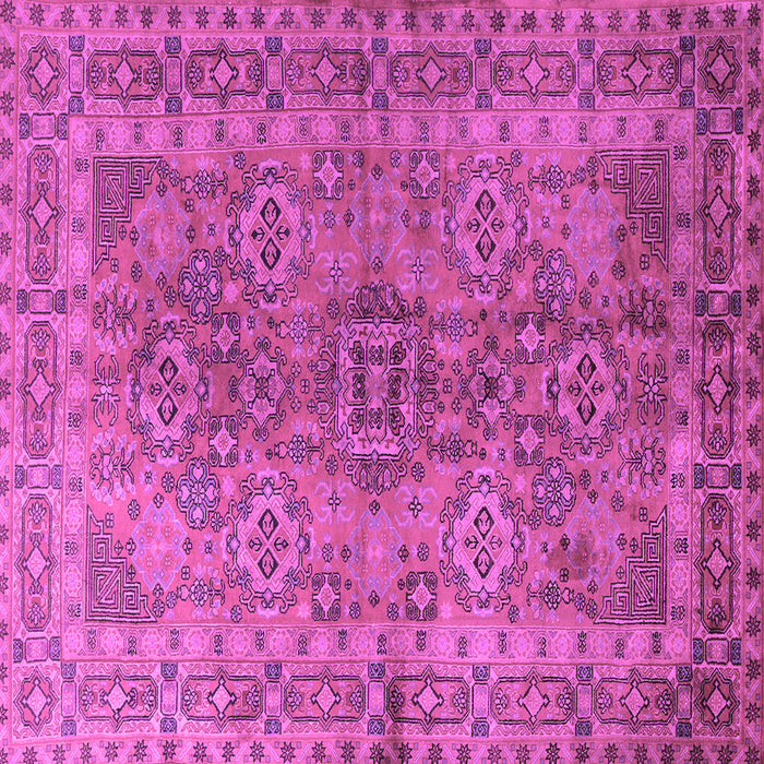 Square Machine Washable Persian Purple Traditional Area Rugs, wshtr1598pur