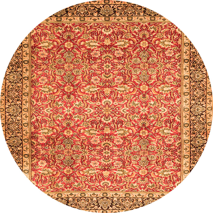 Machine Washable Persian Orange Traditional Area Rugs, wshtr1599org