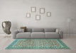 Machine Washable Persian Light Blue Traditional Rug in a Living Room, wshtr1599lblu