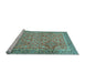 Sideview of Machine Washable Persian Light Blue Traditional Rug, wshtr1599lblu