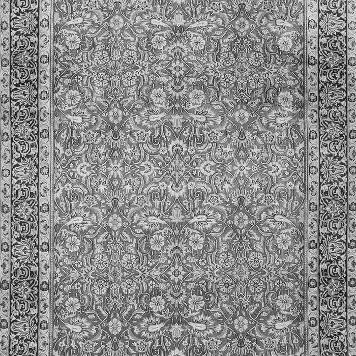 Serging Thickness of Machine Washable Persian Gray Traditional Rug, wshtr1599gry