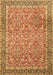 Machine Washable Persian Brown Traditional Rug, wshtr1599brn