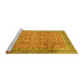 Sideview of Machine Washable Persian Yellow Traditional Rug, wshtr1599yw