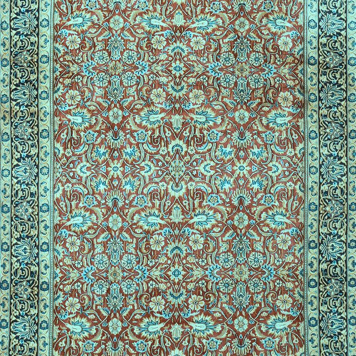 Machine Washable Persian Light Blue Traditional Rug, wshtr1599lblu
