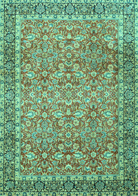 Persian Turquoise Traditional Rug, tr1599turq