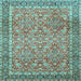 Square Persian Light Blue Traditional Rug, tr1599lblu