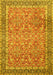 Machine Washable Persian Yellow Traditional Rug, wshtr1599yw