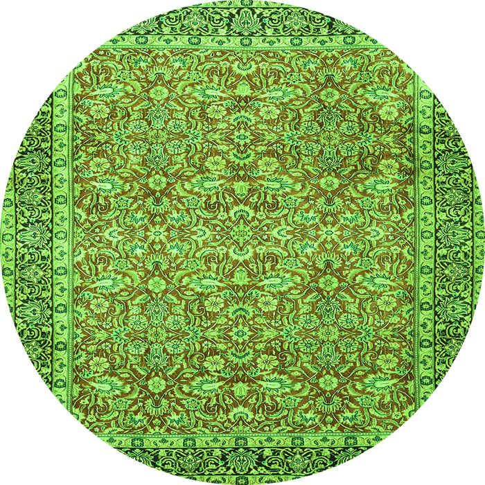 Machine Washable Persian Green Traditional Area Rugs, wshtr1599grn