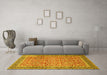 Machine Washable Persian Yellow Traditional Rug in a Living Room, wshtr1599yw