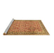 Sideview of Machine Washable Persian Brown Traditional Rug, wshtr1599brn