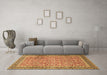 Machine Washable Persian Brown Traditional Rug in a Living Room,, wshtr1599brn