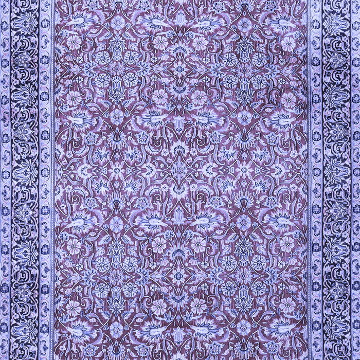 Machine Washable Persian Blue Traditional Rug, wshtr1599blu