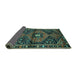 Sideview of Persian Turquoise Traditional Rug, tr159turq