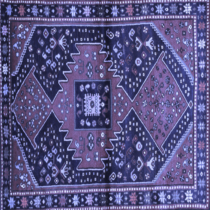 Square Persian Blue Traditional Rug, tr159blu