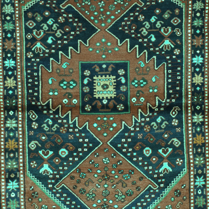 Machine Washable Persian Turquoise Traditional Area Rugs, wshtr159turq