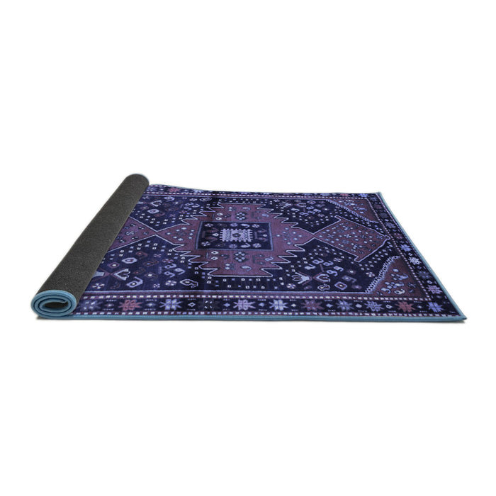 Sideview of Persian Blue Traditional Rug, tr159blu