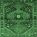 Square Persian Emerald Green Traditional Rug, tr159emgrn