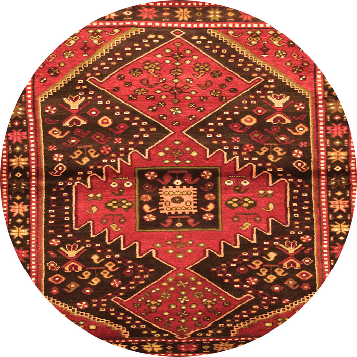 Square Persian Orange Traditional Rug, tr159org
