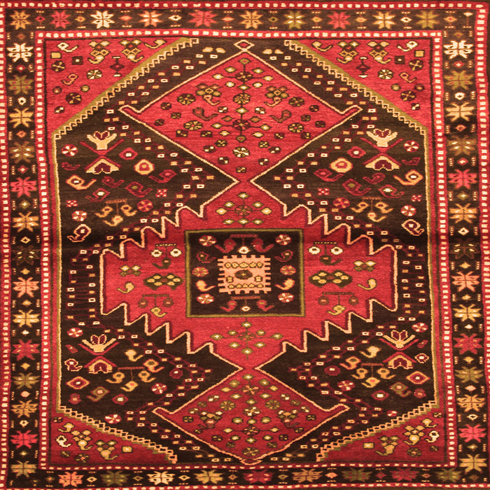 Serging Thickness of Persian Orange Traditional Rug, tr159org