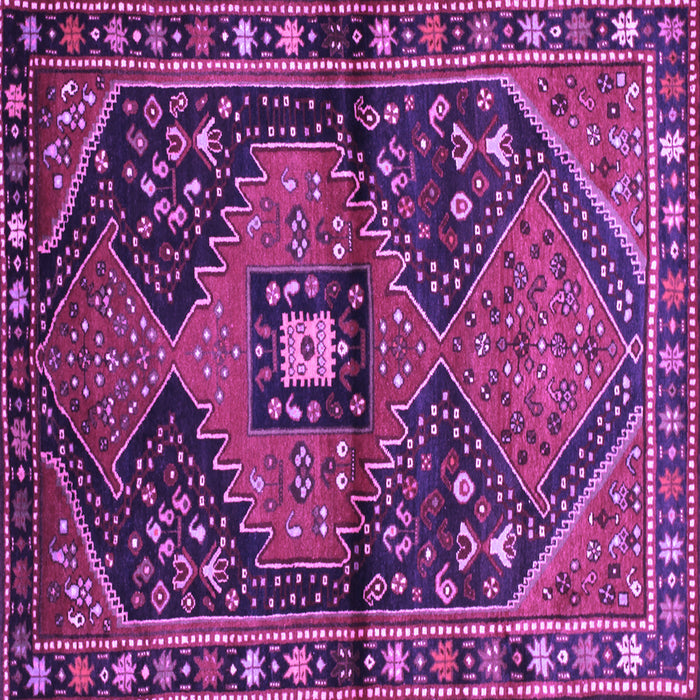 Square Persian Purple Traditional Rug, tr159pur