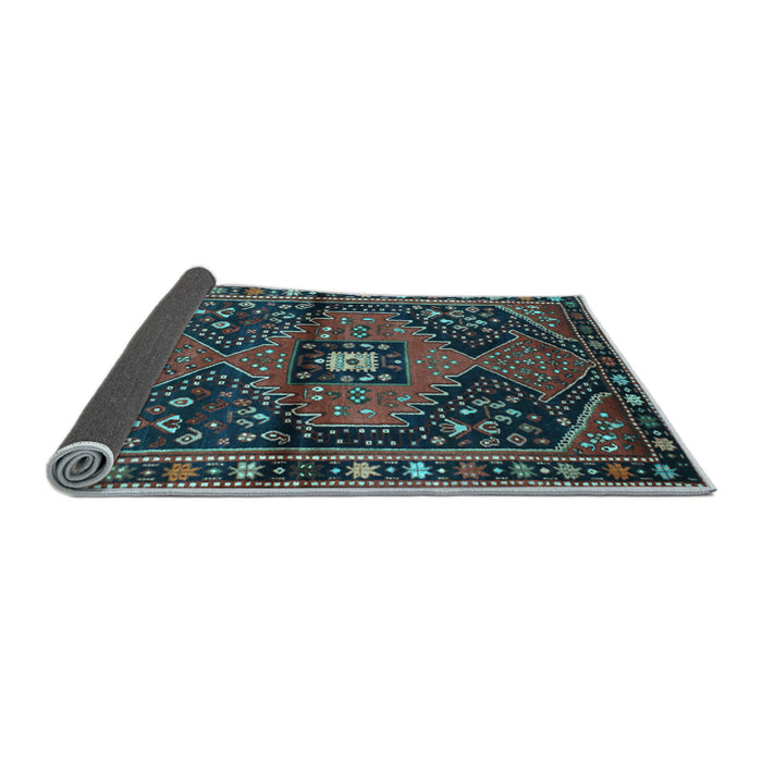 Sideview of Persian Light Blue Traditional Rug, tr159lblu