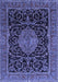 Medallion Blue Traditional Rug, tr15blu