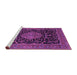 Sideview of Machine Washable Medallion Purple Traditional Area Rugs, wshtr15pur