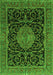 Medallion Green Traditional Rug, tr15grn