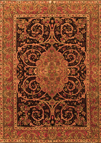 Medallion Orange Traditional Rug, tr15org