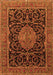 Medallion Orange Traditional Rug, tr15org