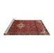 Sideview of Machine Washable Traditional Tomato Red Rug, wshtr160