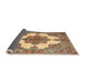 Sideview of Traditional Sienna Brown Medallion Rug, tr1600