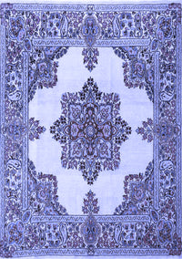 Medallion Blue Traditional Rug, tr1600blu