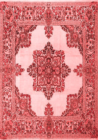 Medallion Red Traditional Rug, tr1600red