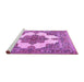 Sideview of Machine Washable Medallion Purple Traditional Area Rugs, wshtr1600pur