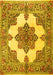 Medallion Yellow Traditional Rug, tr1600yw