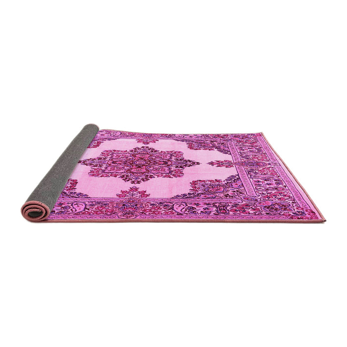 Sideview of Medallion Pink Traditional Rug, tr1600pnk