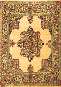 Medallion Brown Traditional Rug, tr1600brn