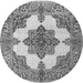 Square Medallion Gray Traditional Rug, tr1600gry