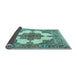 Sideview of Medallion Light Blue Traditional Rug, tr1600lblu