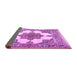 Sideview of Medallion Purple Traditional Rug, tr1600pur