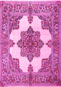 Medallion Pink Traditional Rug, tr1600pnk