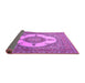 Sideview of Medallion Purple Traditional Rug, tr1601pur