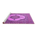 Sideview of Machine Washable Medallion Purple Traditional Area Rugs, wshtr1601pur