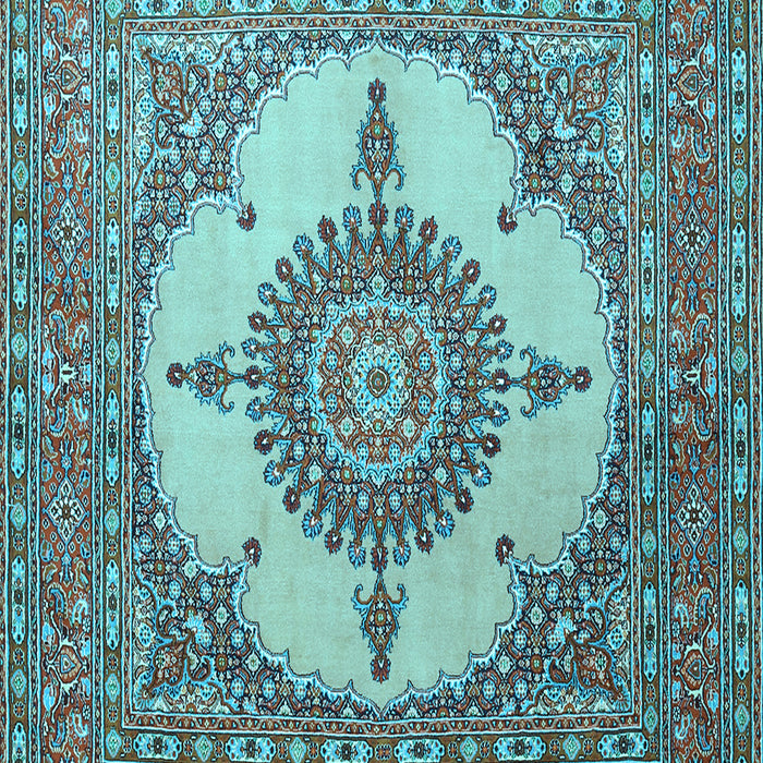 Medallion Light Blue Traditional Rug, tr1601lblu